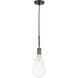 Restoration Ellis LED 5 inch Black Antique Brass Mini Pendant Ceiling Light