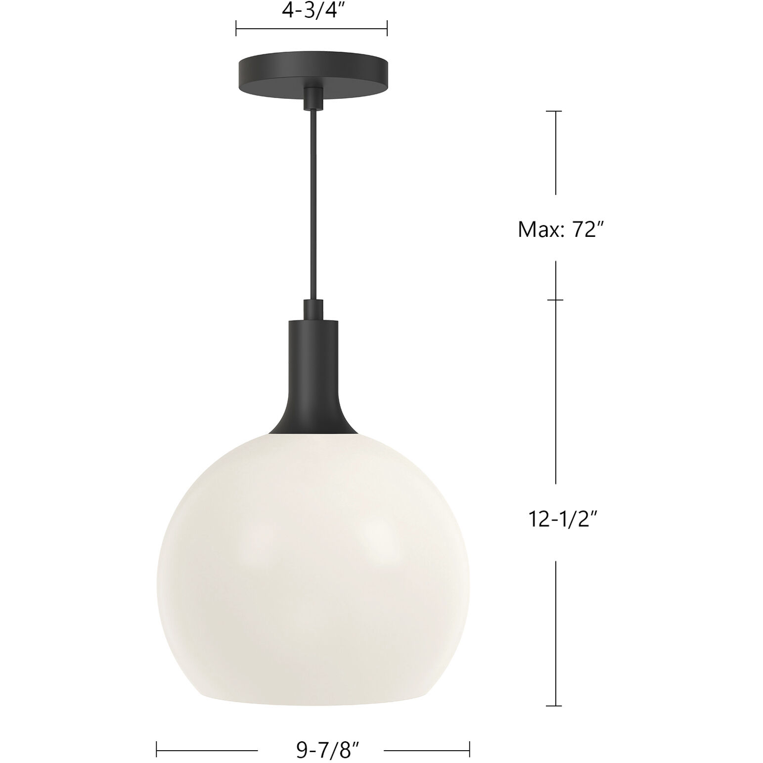 Alora Mood Castilla Pendant Ceiling Light in Matte Black, Clear Glass