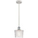 Ballston Niagra LED 7 inch White and Polished Chrome Mini Pendant Ceiling Light, Ballston