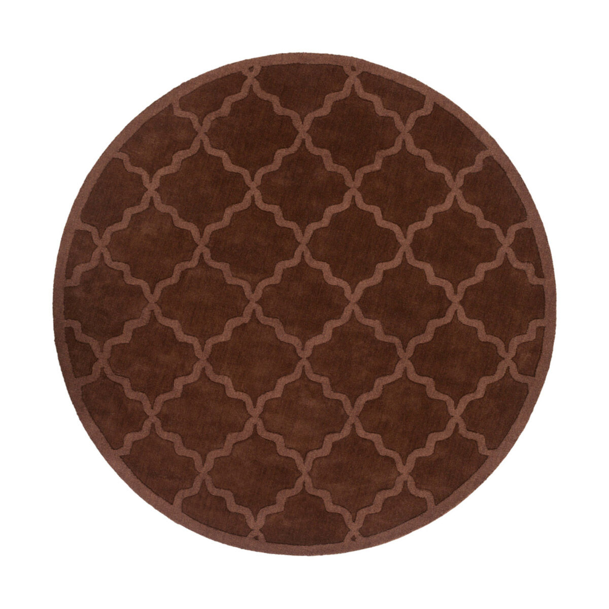 Central Park 72 X 72 inch Dark Brown Indoor Area Rug, Round