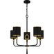 Lockery 5 Light 26.5 inch Matte Black Chandelier Ceiling Light