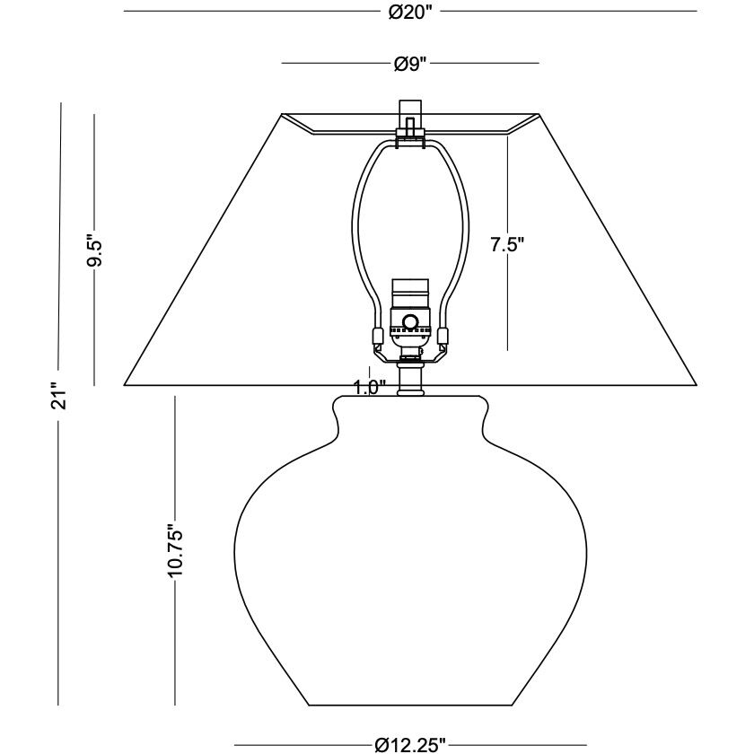 Caserta 21 inch 150.00 watt Brown Table Lamp Portable Light