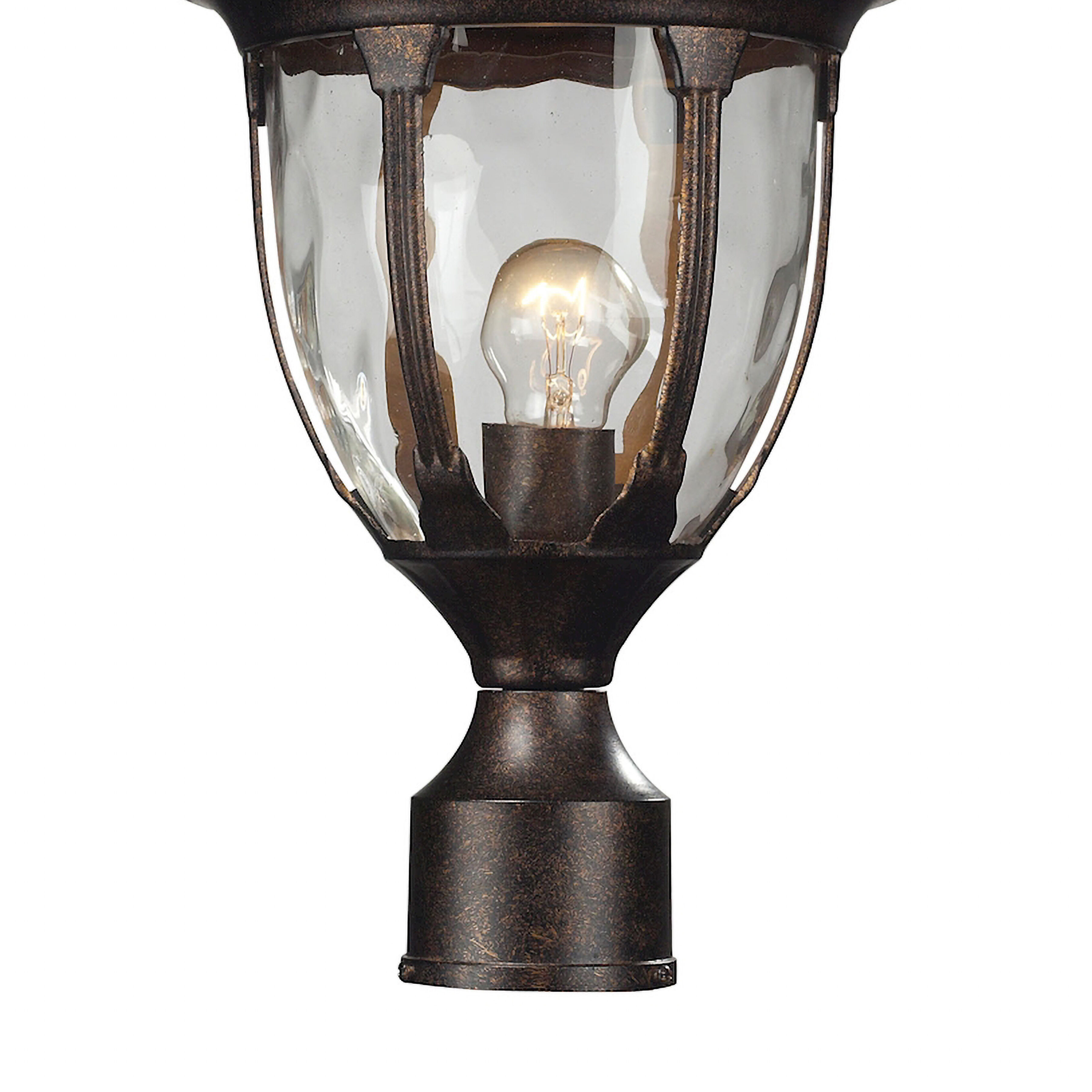 Glendale 1 Light 17 inch Regal Bronze Outdoor Post Light