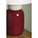 Batya 24 inch 15.00 watt Aged Brass/Ceramic Bordeaux Blush Table Lamp Portable Light