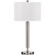 Hotel 30 inch 100 watt Brushed Steel Night Stand Lamp Portable Light