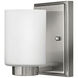 Miley 1 Light 5 inch Brushed Nickel Vanity Light Wall Light in Etched White