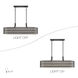 Vistaview 6 Light 42 inch English Bronze Linear Chandelier Ceiling Light