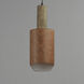 Scout LED 7 inch Weathered Wood / Tan Leather Single Pendant Ceiling Light