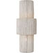 Chapman & Myers Dorado LED 6.5 inch Antique-Burnished Brass and Washed Abaca ADA Sconce Wall Light