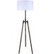 Sull 57 inch 150.00 watt Black and Wood Floor Lamp Portable Light