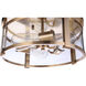 Elliot 3 Light 13 inch Satin Brass Flushmount Ceiling Light