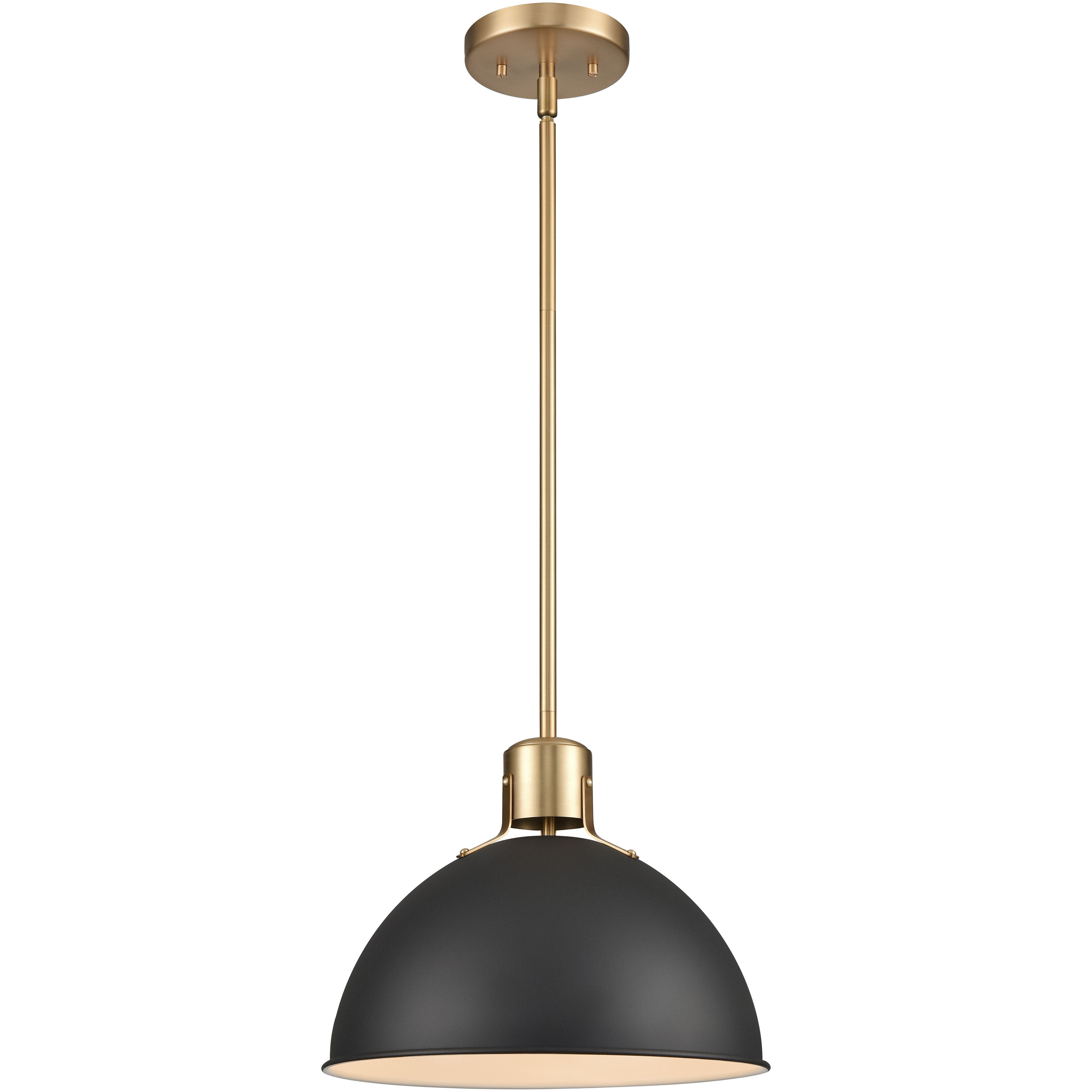 Zayne 1 Light 12 inch Matte Black Pendant Ceiling Light
