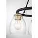 Winsley 5 Light 24 inch Coal And Stained Brass Chandelier Ceiling Light in Coal/Stained Brass