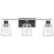 Tux 3 Light 23 inch Black Tie Vanity Light Wall Light