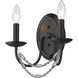 Mirabella 2 Light 10.25 inch Matte Black Wall Sconce Wall Light