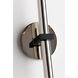 Colette 2 Light Polished Nickel / Black Wall Sconce Wall Light in Polished Nickel and Black