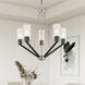 Beckett 5 Light 26 inch Brushed Nickel & Black Chandelier Ceiling Light