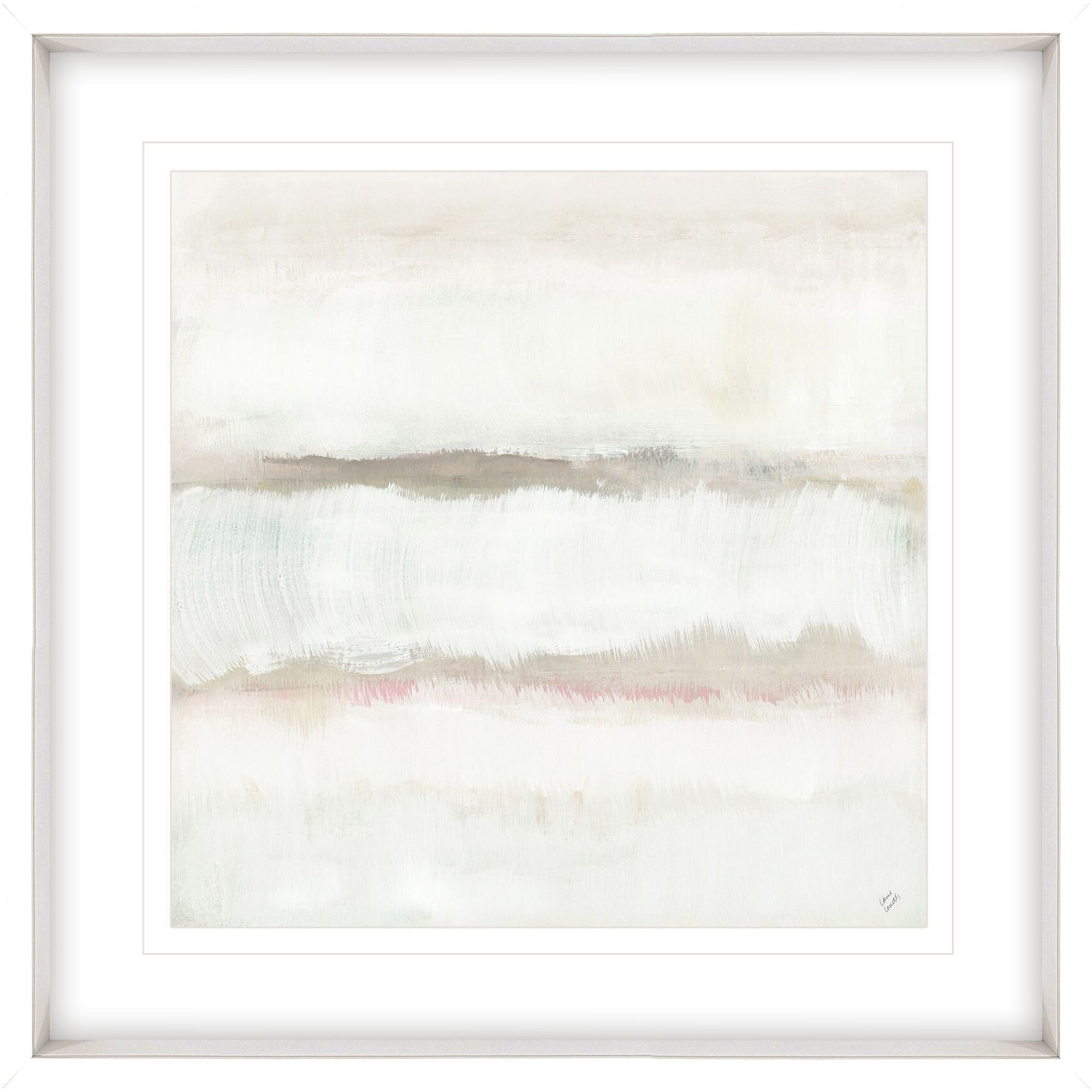 Restful Landscape Gray and Pink and Purple Framed Art