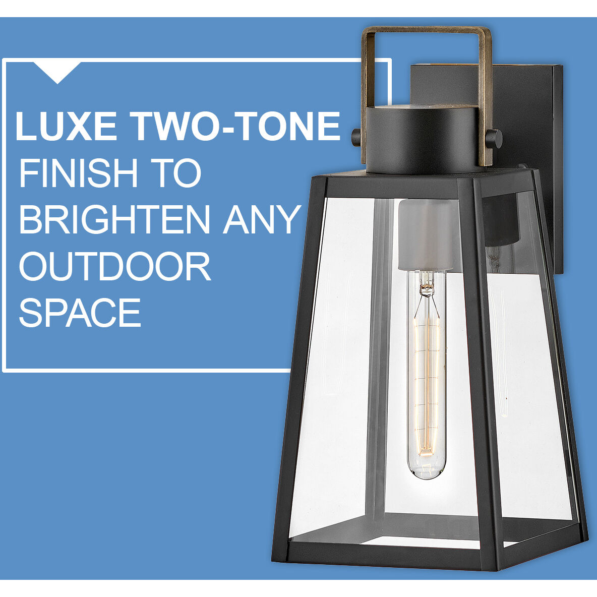 Hugh LED 19 inch Black Outdoor Wall Mount