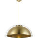 Mick De Giulio Lusi LED 23.8 inch Hand-Rubbed Antique Brass Pendant Ceiling Light