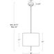 Clove 2 Light 14 inch Antique Gold Leaf Pendant Ceiling Light in Natural Linen Shade