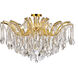 Maria Theresa 8 Light 36 inch Gold Flush Mount Ceiling Light in Royal Cut