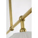Amber Lewis Soren LED 54 inch Hand-Rubbed Antique Brass Linear Chandelier Ceiling Light
