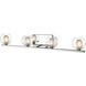 Auge 4 Light 32.68 inch Chrome Vanity Wall Light in G9