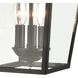 Main Street 3 Light 16 inch Black Outdoor Wall Sconce