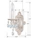 Paris Market Sconce Wall Light in Clear Hand Cut, Antique White