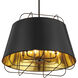 Tura 6 Light 24 inch Black Pendant Ceiling Light