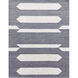 Kali 36 X 24 inch Grey/White Rug in 2 x 3