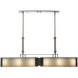 Urban Loft LED Graphite Linear Pendant Ceiling Light in 3000K LED, Frosted Granite, Trestle