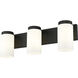 Burk 3 Light 22.5 inch Matte Black Bath Vanity Light Wall Light