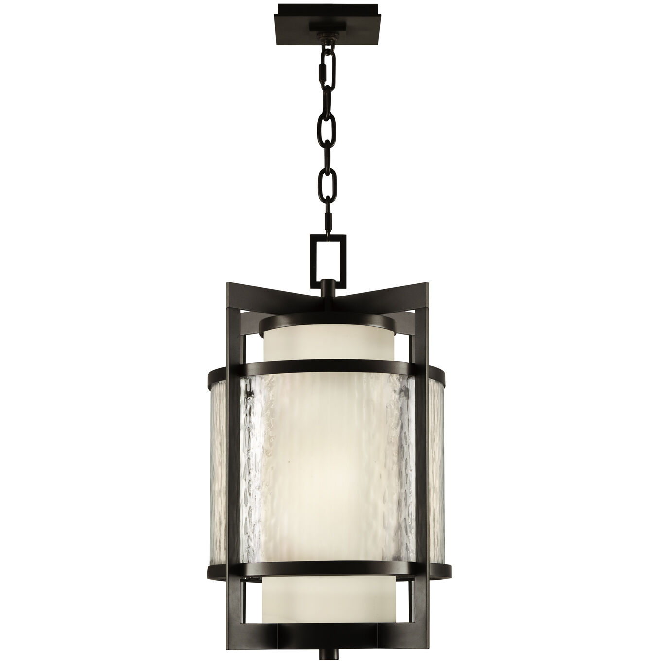 Singapore Moderne Outdoor 2 Light 14 inch Bronze Outdoor Lantern