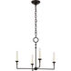 Chapman & Myers Rowen LED 25.25 inch Aged Iron Chandelier Ceiling Light, Medium