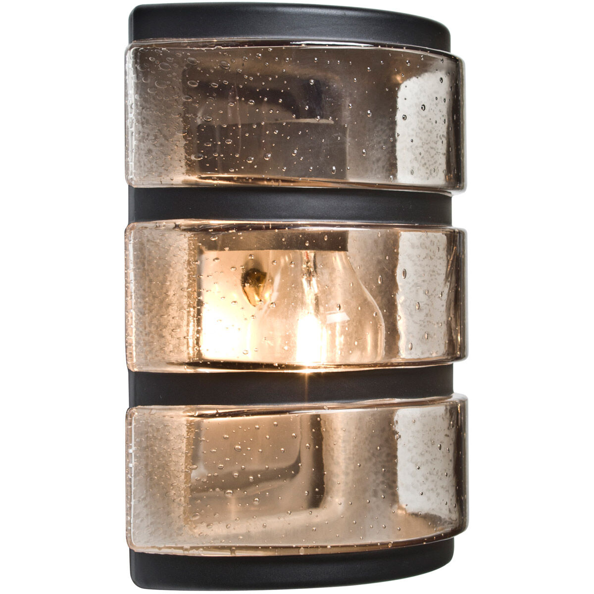 3534 Series 1 Light 9 inch Outdoor Sconce in Black with Smoke Bubble Glass, Costaluz