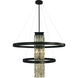 Iris 5 Light 33 inch Matte Black Foyer Chandelier Ceiling Light