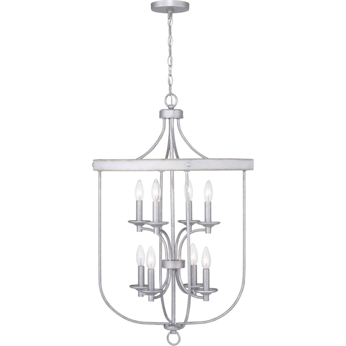 Camps Bay 8 Light 21 inch Galvanized Foyer Pendant Ceiling Light