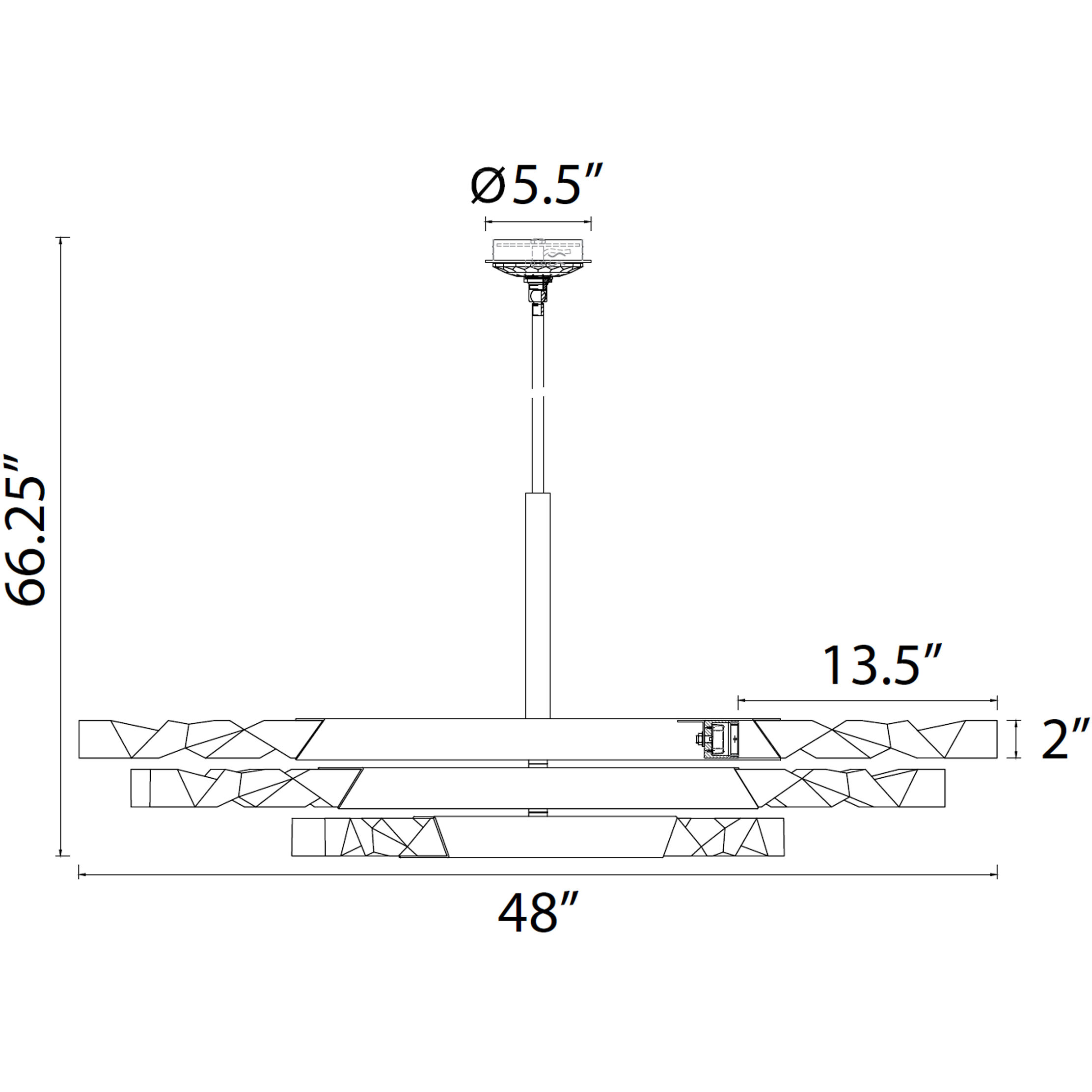 Mamadim 6 Light 48 inch Matte White Chandelier Ceiling Light