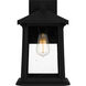 Satterfield 1 Light 14 inch Matte Black Outdoor Wall Lantern