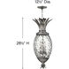 Plantation 4 Light 12.5 inch Polished Antique Nickel Indoor Foyer Pendant Ceiling Light, Large