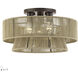 Florell 3 Light 18 inch English Bronze Semi Flush Mount Ceiling Light, Large