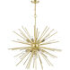 Tribeca 9 Light 34 inch Soft Gold with Polished Brass Accents Foyer Pendant Chandelier Ceiling Light