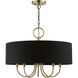Huntington 5 Light 23 inch Antique Brass Pendant Chandelier Ceiling Light