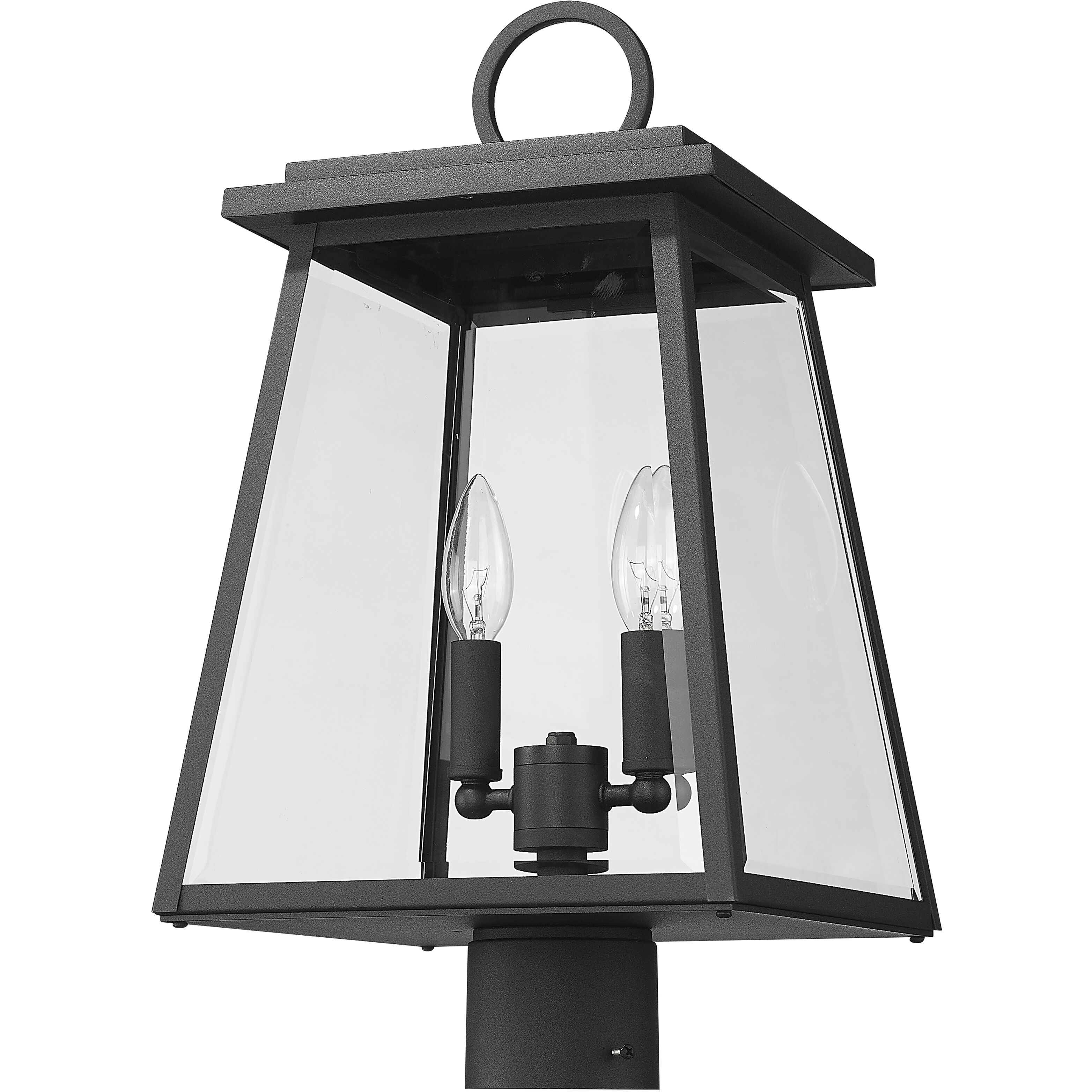 Broughton 2 Light 19.25 inch Black Outdoor Post Mount Fixture