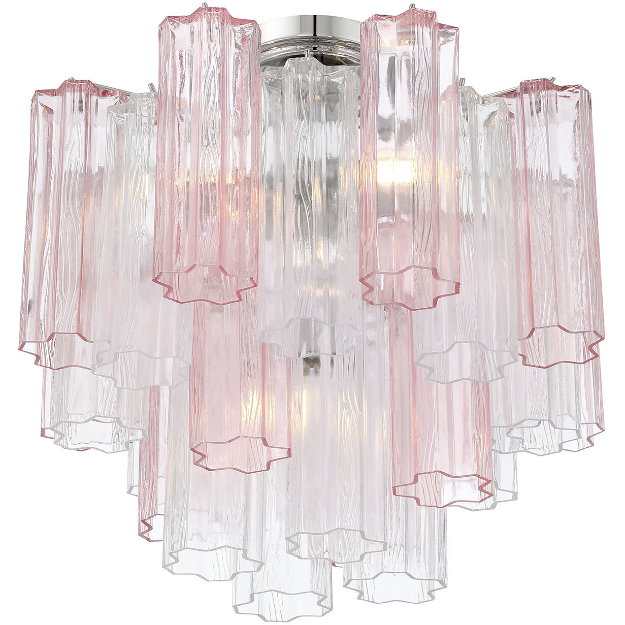Addis 4 Light 17.75 inch Polished Chrome Semi Flush Ceiling Light in Spring