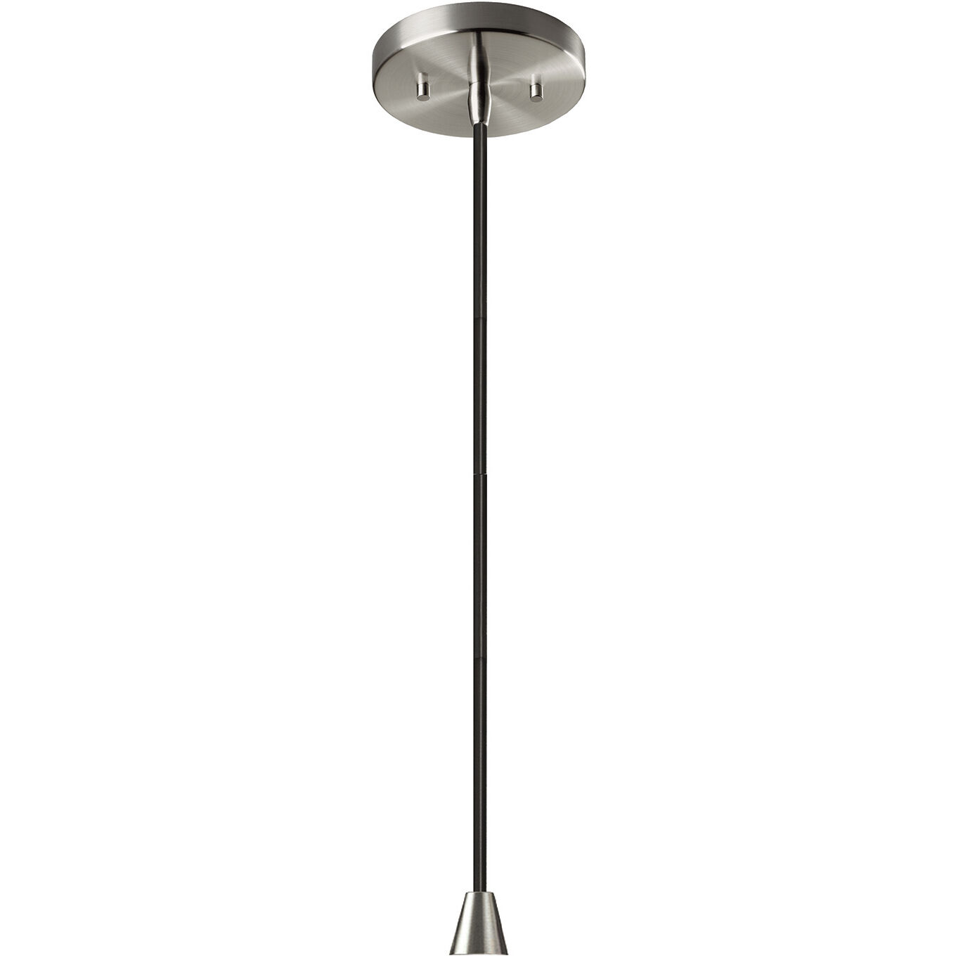 Radiance Collection LED 7 inch Polished Chrome and Carbon Matte Black and Black Pendant Ceiling Light