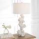 Remnant 32 inch 150 watt White Stone Table Lamp Portable Light