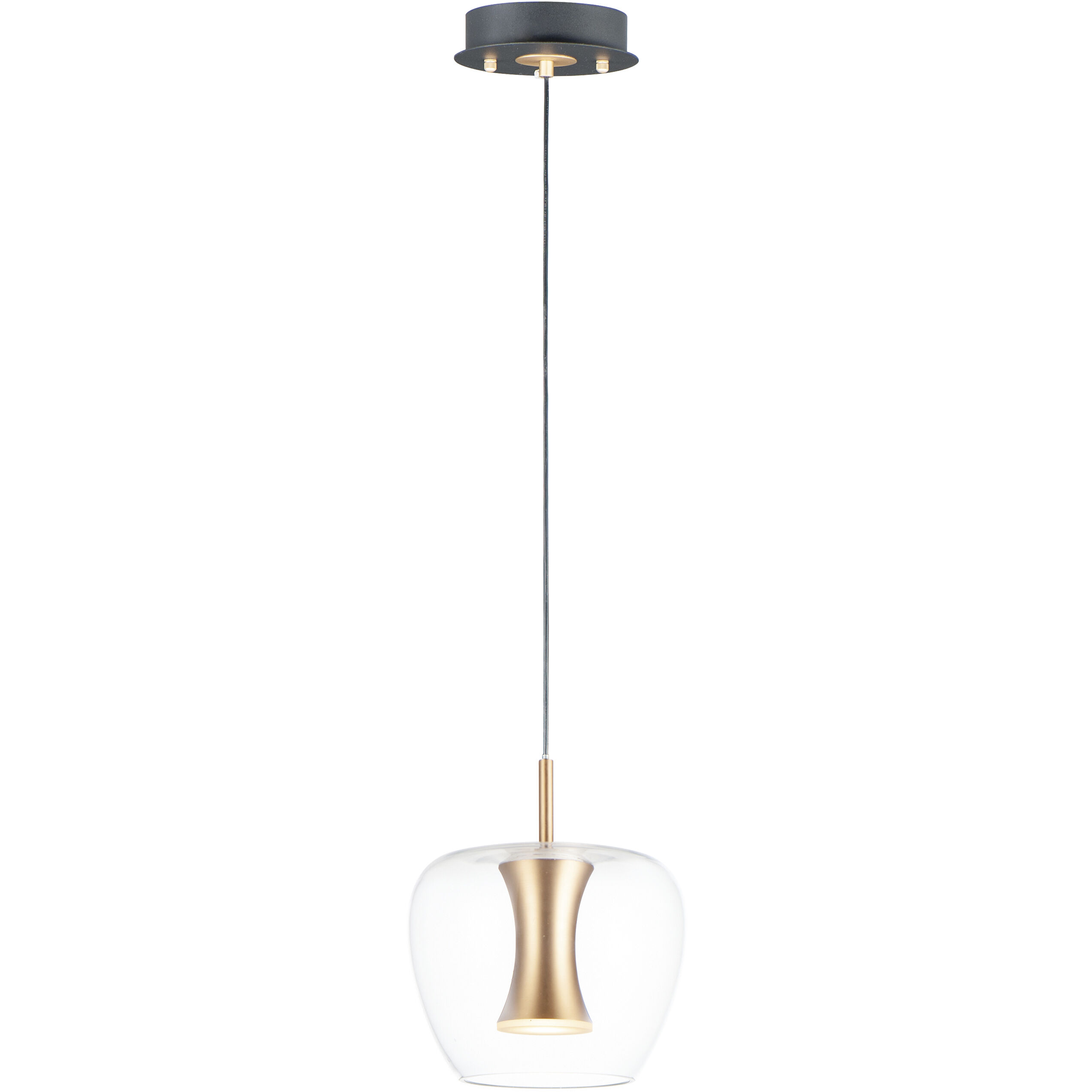 Newton LED 8.75 inch Black and Gold Multi-Light Pendant Ceiling Light